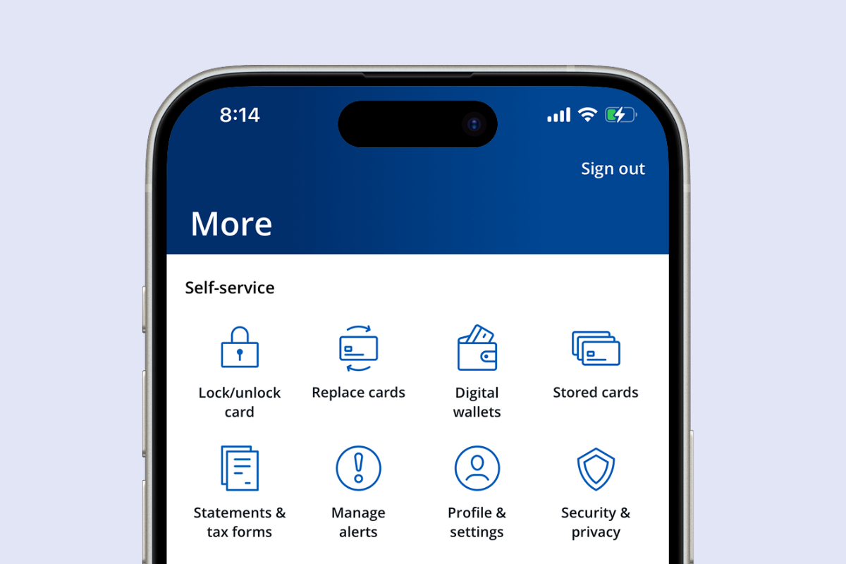 Chase More Menu Information Architecture